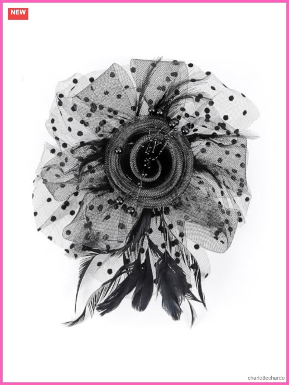 Fascinators Hat for Women Tea Party Netting Headband Pearl Necklace Earring
